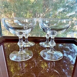 Vintage Libbey Georgian Champagne Coupe Glasses Set of 4